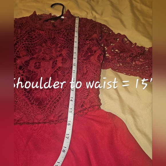 NBW Size 4 Red PAIGE dress with lace up back by Two Sisters Label - Picture 9 of 10